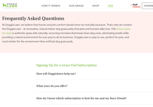 DoggieLawn FAQ Template